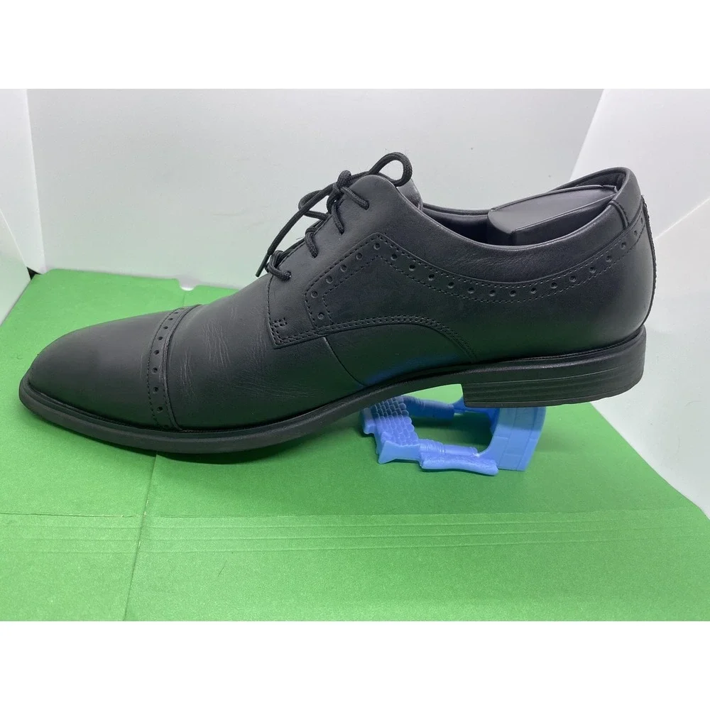 Rockport DS Business 2 Cap Toe Black Leather Dress Shoes CH5531 Mens 12 Wide